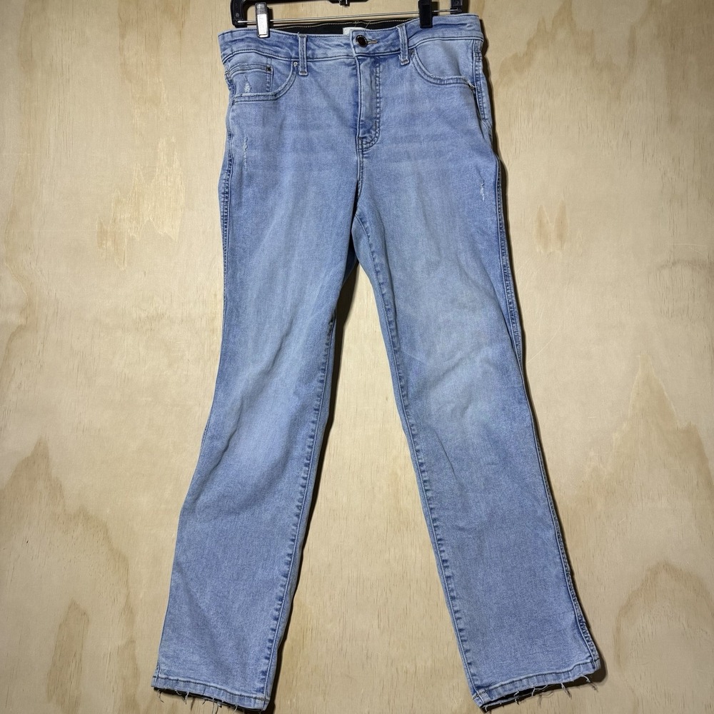 Maurices M Jeans Everflex Women's 12 Short Light Wash Slim Boot Stretch Denim